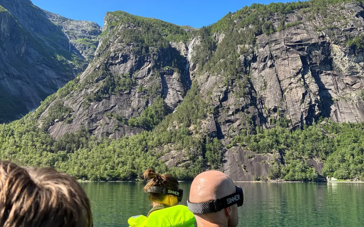 The narrow walls of the Fyksesund arm of the Hardangerfjord